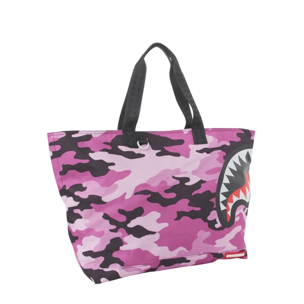 Sprayground Pink and Purple Camouflage Beach Tote - Picture 10 of 11